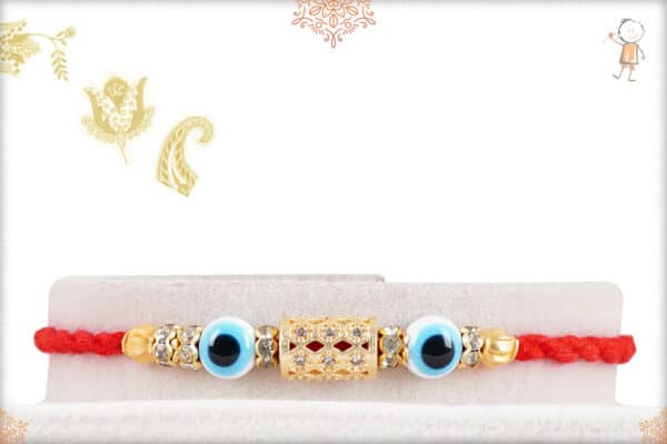 Stunning AD Rakhi with Blue Evil Eye