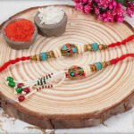 Rajwadi Bhaiya-Bhabhi Rakhi with Handcrafted Thread 3