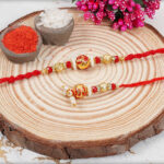 Delicate Yet Stunning Designer Beads Bhaiya-Bhabhi Rakhi 3