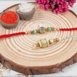 Designer Pastel Shade Bhaiya-Bhabhi Rakhi