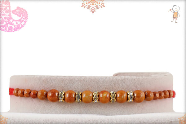 Delicate Beads Rakhi with Diamond Rings Rakhi