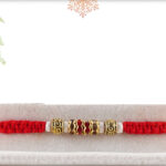 Diamond Rings with Designer Beads Rakhi with Handcrafted Thread