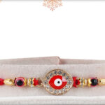 Shinning Red Evil Eye Diamond Rakhi