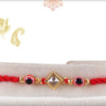 Bright Diamond Rakhi with Evil Eye Beads 2