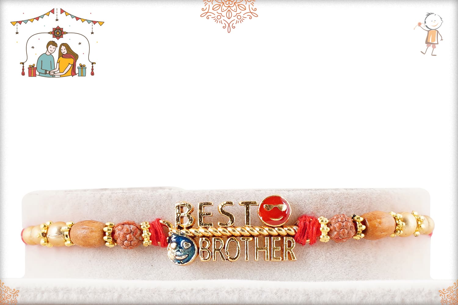 Best Brother with Smiley Rakhi 1