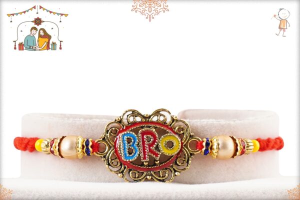 Unique Colorful Bro Rakhi with Handcrafted Thread
