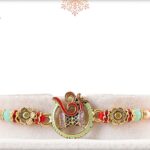 Exclusive OM with Damaroo Rakhi with Pastel Beads 2