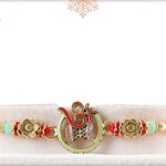 Exclusive OM with Damaroo Rakhi with Pastel Beads 2