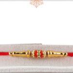 Simple Golden Beads Rakhi