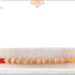 11 Sandalwood Beads Rakhi with Handcrafted Mauli Thread 2