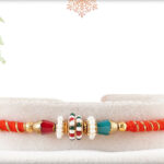 Uniquely Handcrafted Thread with Pearl Rakhi 2