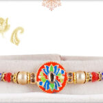 Meenakari Rakhi with Colorful Beads 2
