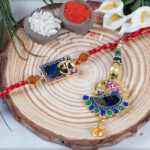 Real Peacock Feather Bhaiya-Bhabhi Rakhi 3