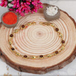 Classic Rudraksh Bracelet Rakhi with Golden Designer Beads 3