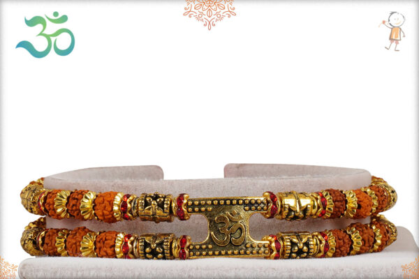 Finley Crafted OM with Rudraksh Bracelet Rakhi