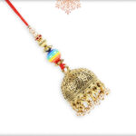 Trendy Jhumka Style Bhabhi Lumba Rakhi