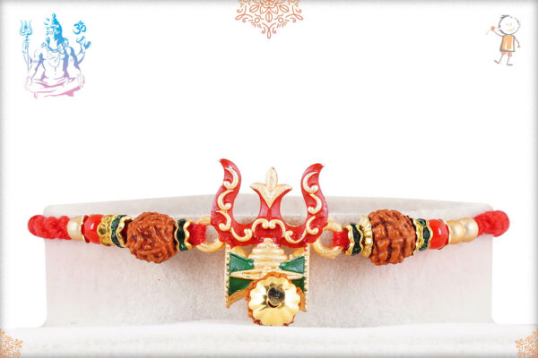 Best Combination Trishul with Damaroo and Rudraksh Rakhi