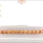 Delicate Sandalwood Beads Rakhi with Handcrafted Thread 2