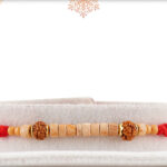 Unique Sandalwood Beads with Rudraksh Rakhi 2