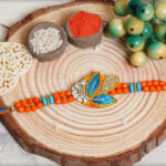 Stunning Zardosi Rakhi With Pearls