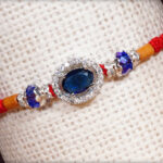 Royal Blue Diamond Rakhi