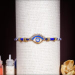 Beautiful Evil Eye Rakhi with Diamonds