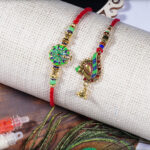 Premium Peacock Bhaiya-Bhabhi Rakhi