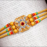 Big Diamond Rakhi with Beads