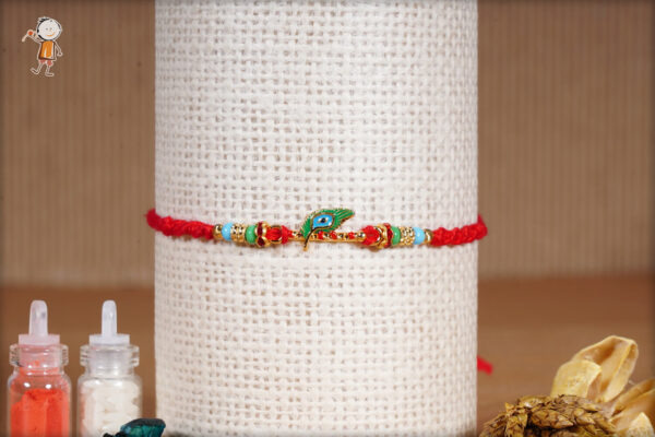 Elegant Flute-Mor Pankh Rakhi
