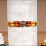 Trendy OM Rakhi with Rusdraksh