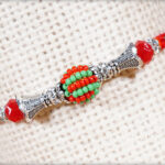 Handcrafted Thread with Designer Bead Rakhi