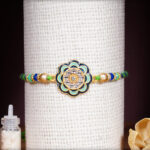 Stunning Flower with Diamond Rakhi