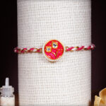 Beautiful Meenakari Rakhi with Pearls