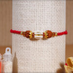 Rudraksh Rakhi with Pearl Bead