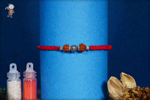 Handcrafted OM with Rudraksh Rakhi
