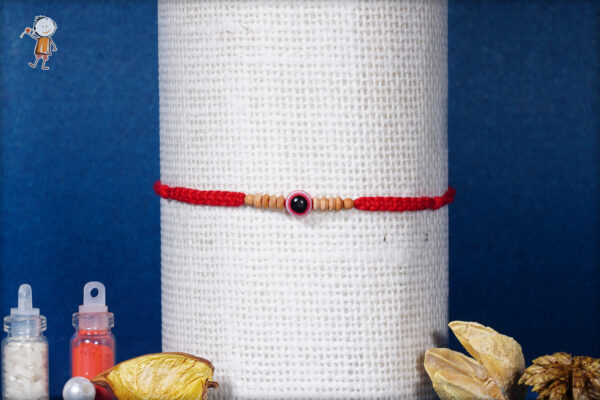 Evil Eye with Sandalwood Bead Rakhi