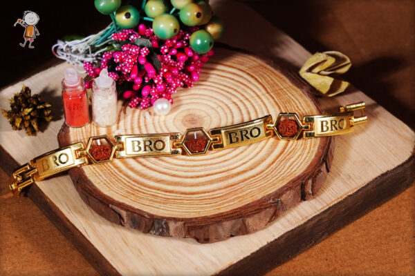 Bro with Rudraksh Bracelet Rakhi
