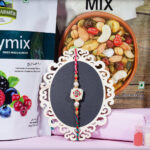 Aesthetic Rakhi with Healthy Treat Combo