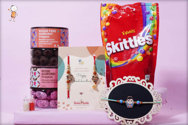 Bhaiya-Bhabhi-Kids Rakhi with Chocolate Combo