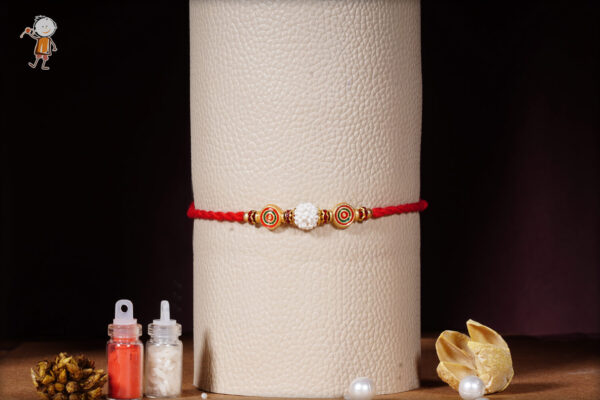 Pearl with Designer Bead Rakhi