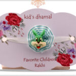Cute Green Bunny Kids Rakhi